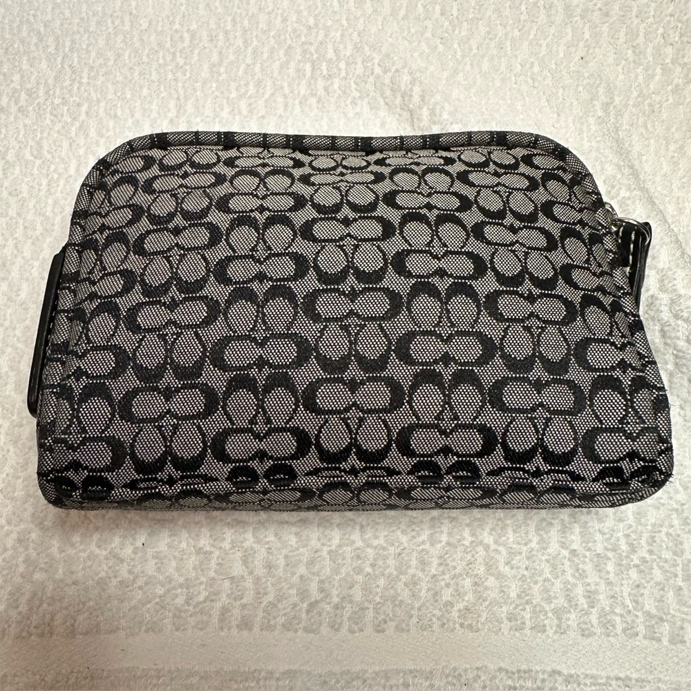 Coach Monogram Black and Gray Toiletry Bag - Picture 2 of 15